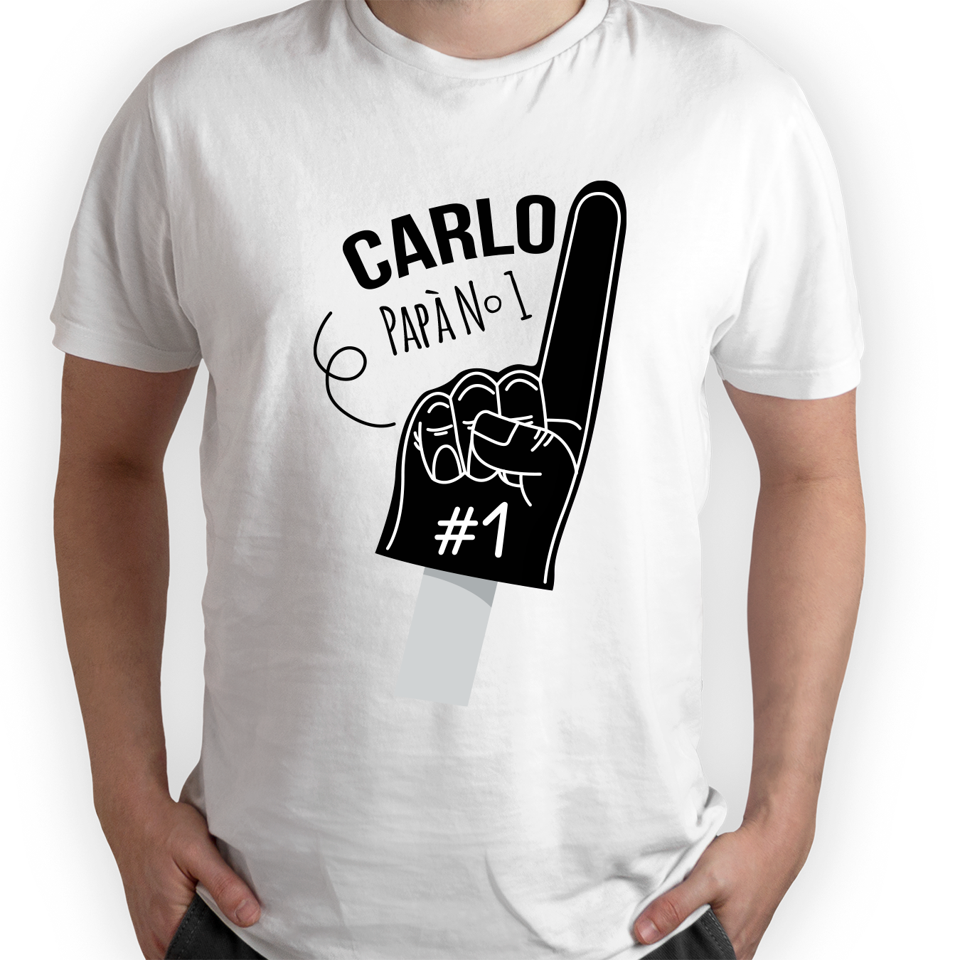 Papà n 1 - T-shirt - personalizzata con nome