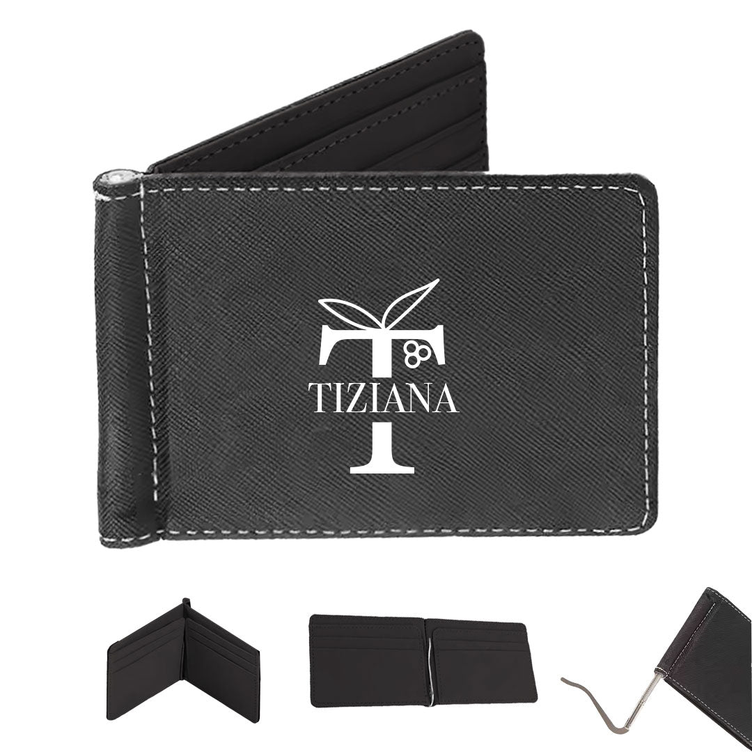 Letter Name - Portafoglio in pelle sintetica - personalizzato con iniziale e nome