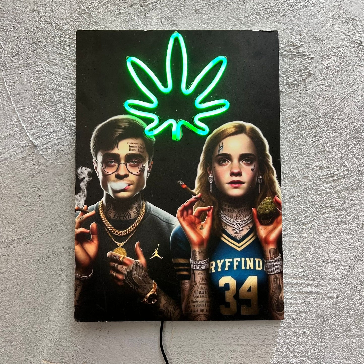 Harry Smoke - Quadretto con Neon Led