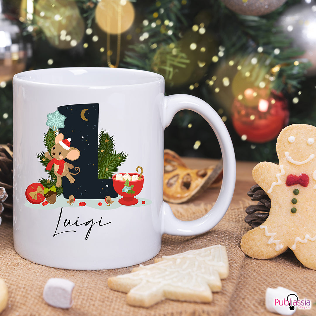 Mouse - Tazza mug personalizzata con nome e iniziale