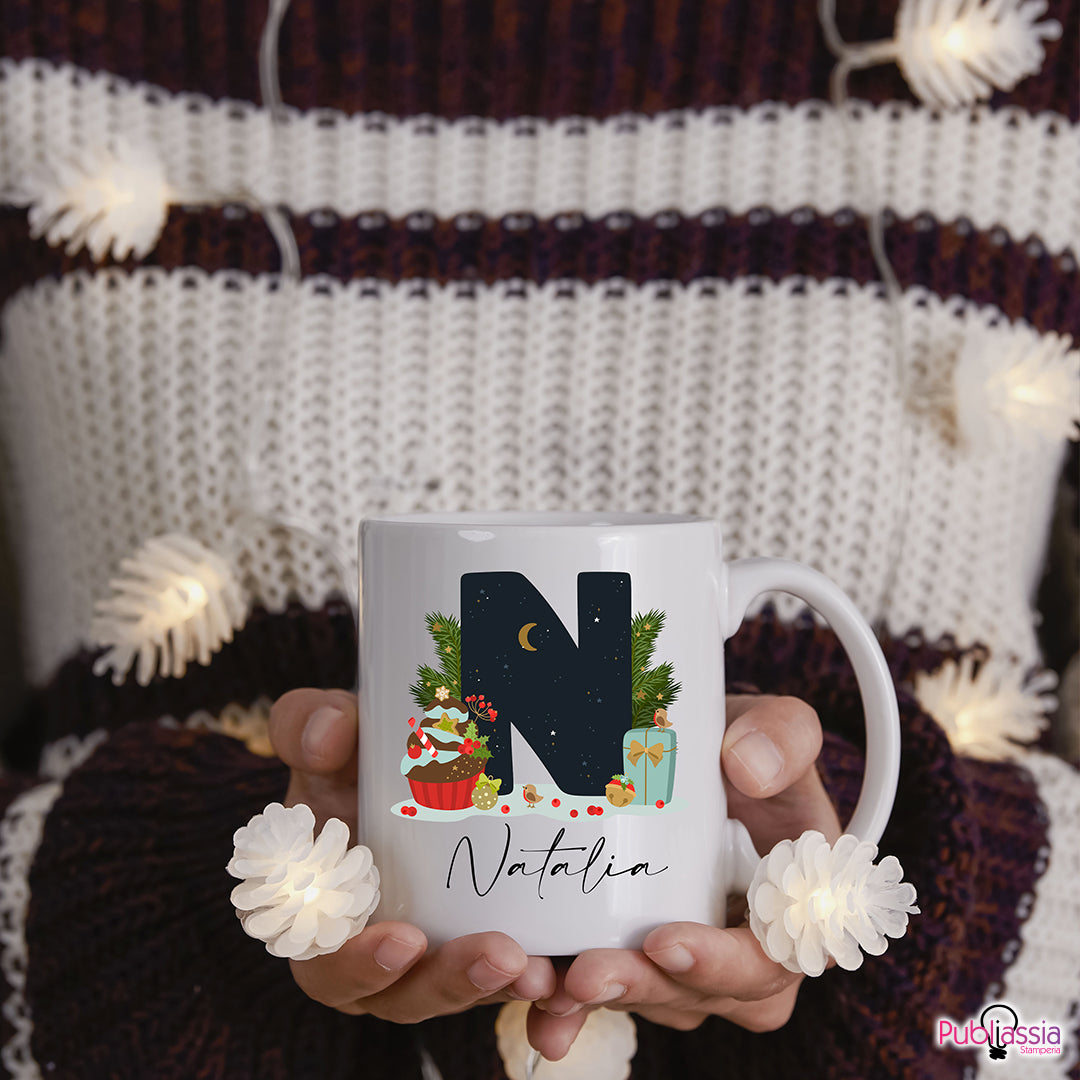 Gift - Tazza mug personalizzata con nome e iniziale
