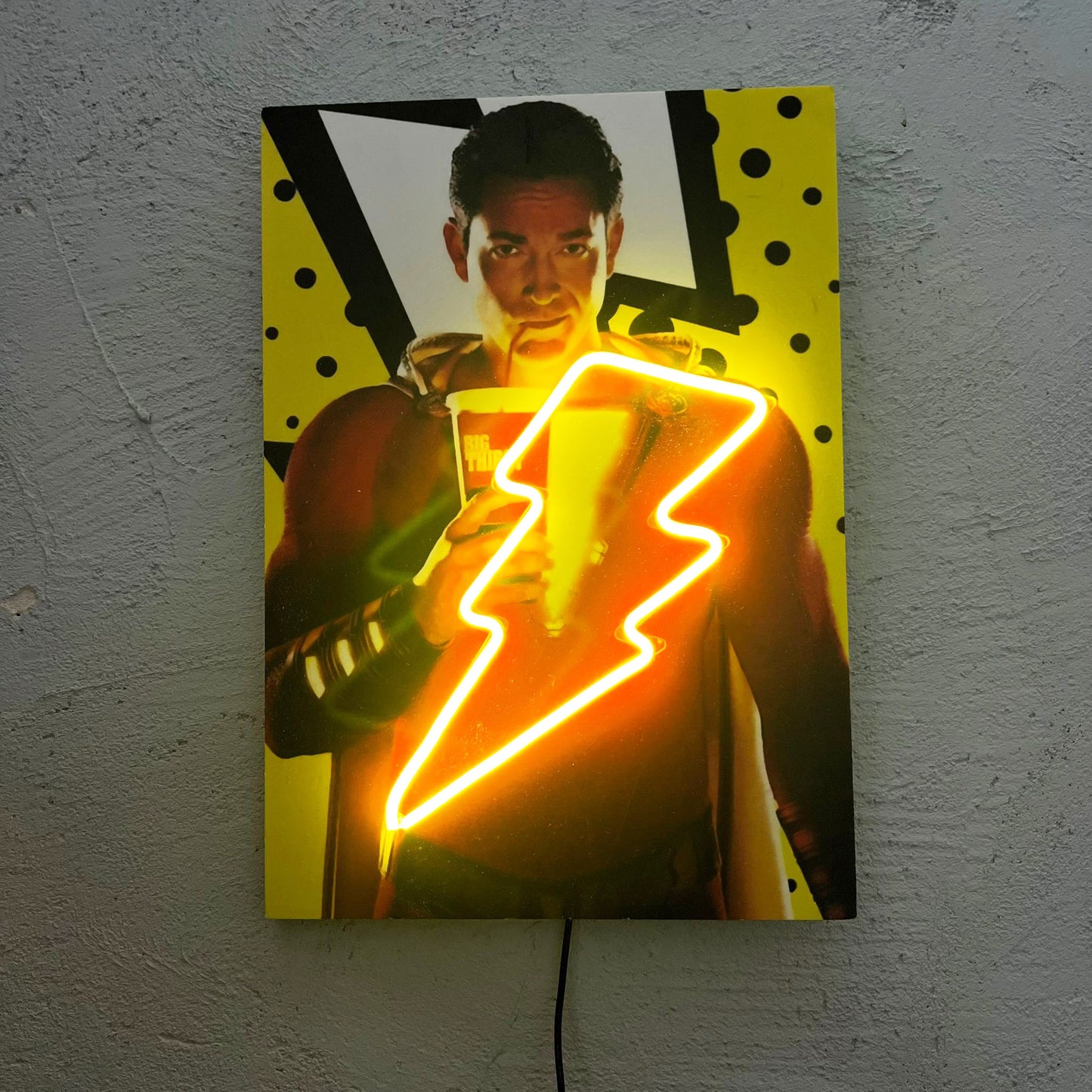 Light Hero - Quadretto con Neon Led