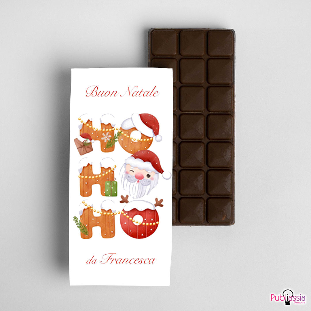 Ho Ho Ho - Tavoletta di Cioccolata Personalizzata