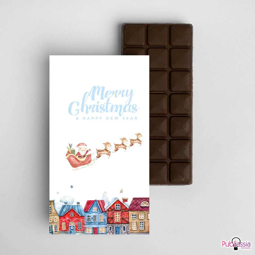 Merry Christmas - Tavoletta di Cioccolata Personalizzata