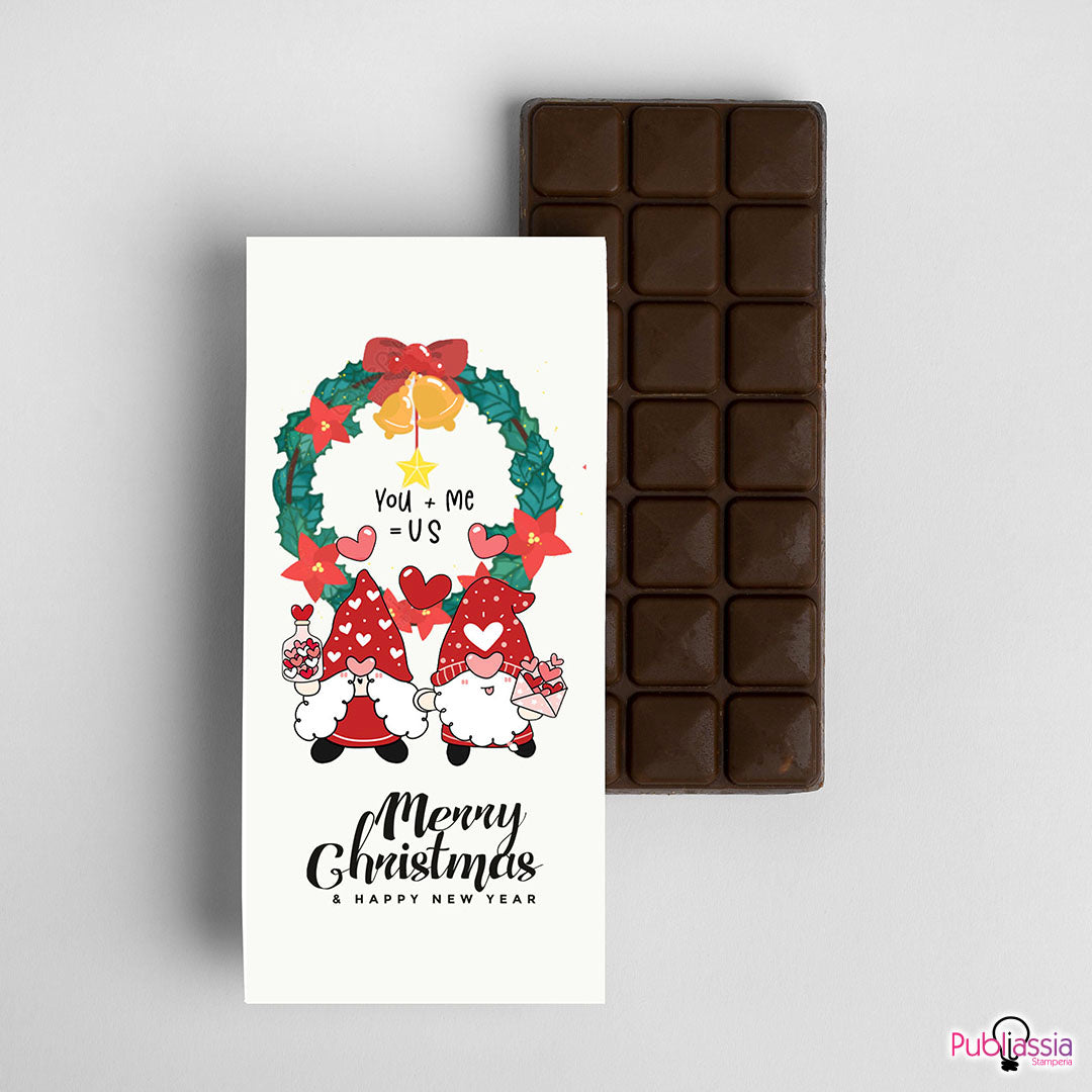 You + Me = US - Tavoletta di Cioccolata Personalizzata