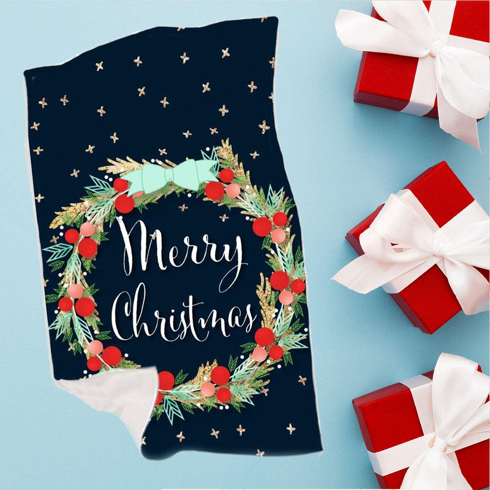 Merry Christmas - Plaid, coperta Natalizia Idea Regalo Natale