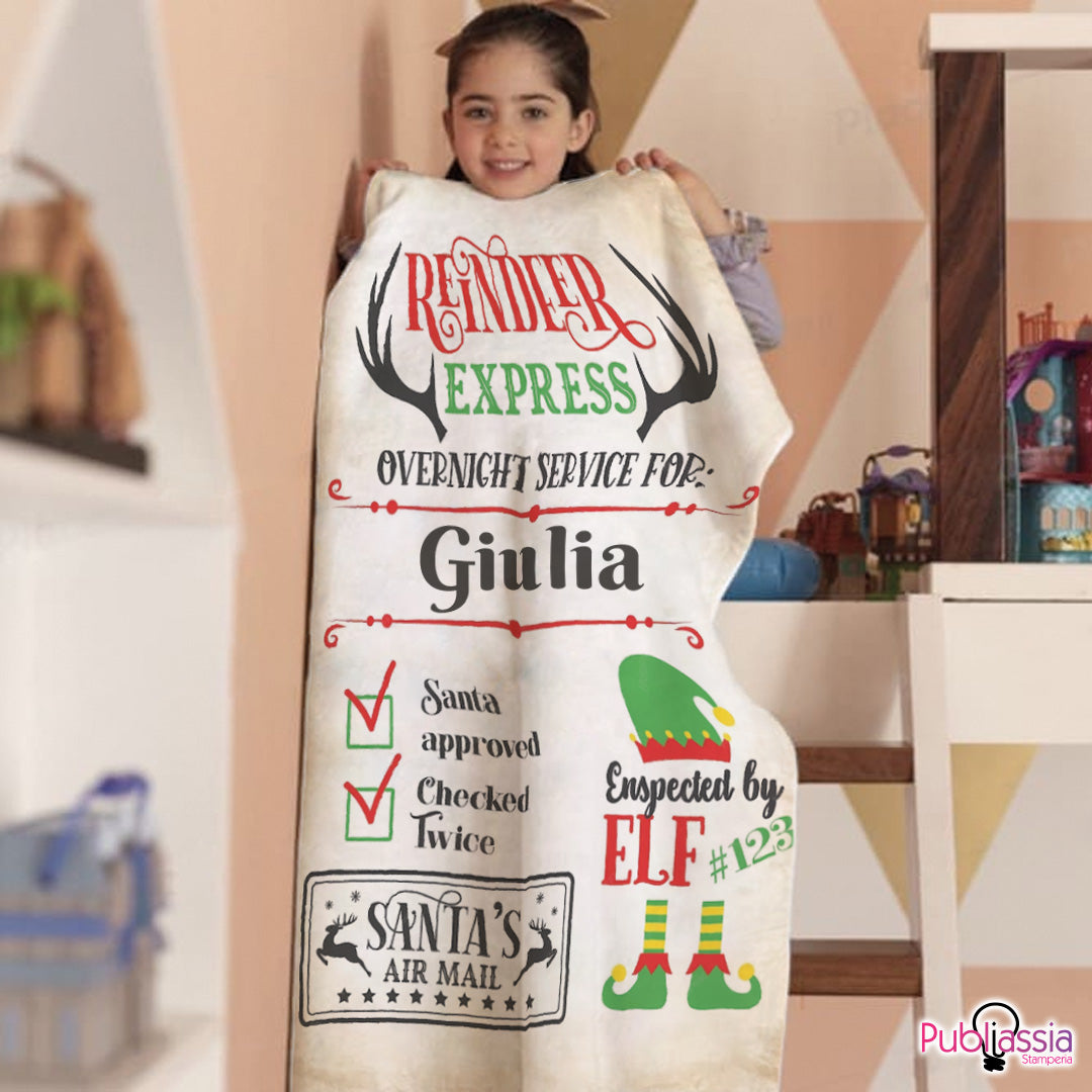 Enspected by Elf - Plaid, coperta Natalizia Idea Regalo Natale