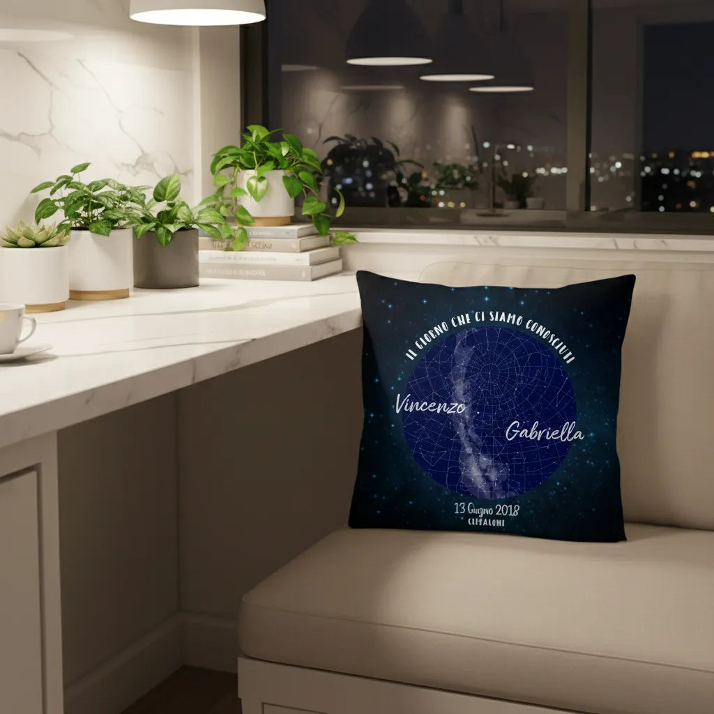 Cuscino Notte Stellata personalizzazione Fai da Te