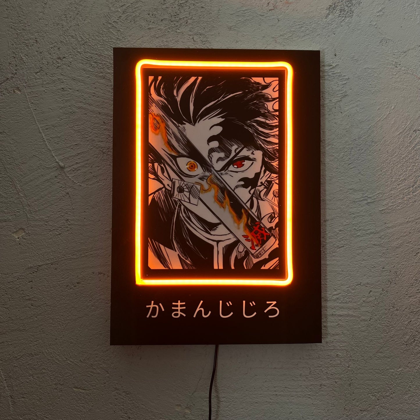 Kamado - Quadretto con Neon Led