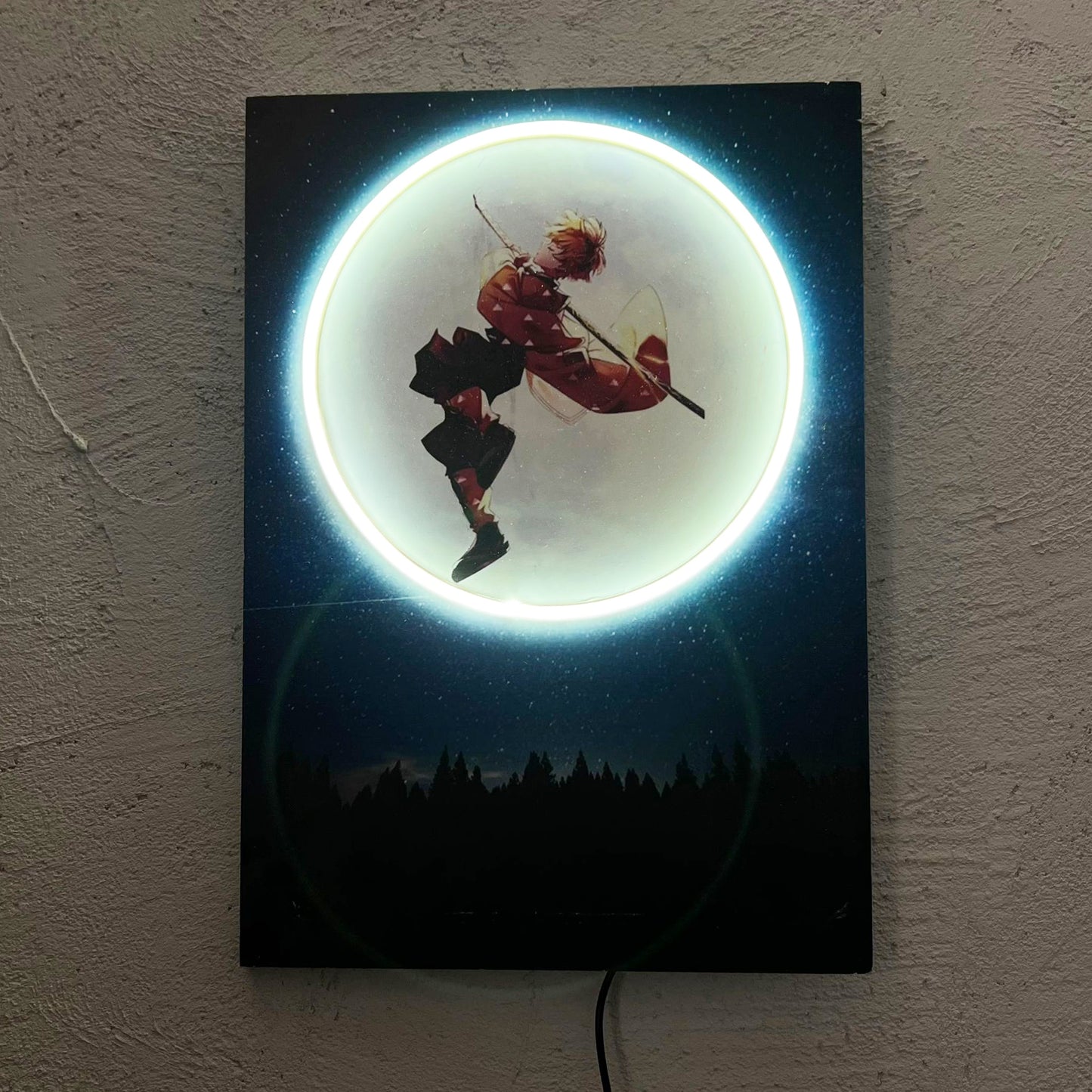 Night Moon - Quadretto con Neon Led