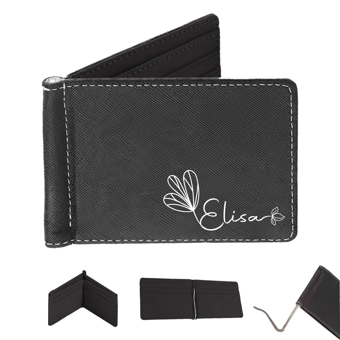 Name Elegant - Portafoglio in pelle sintetica - personalizzato con nome