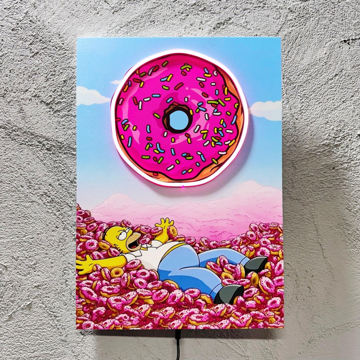 Donuts - Quadretto con Neon Led