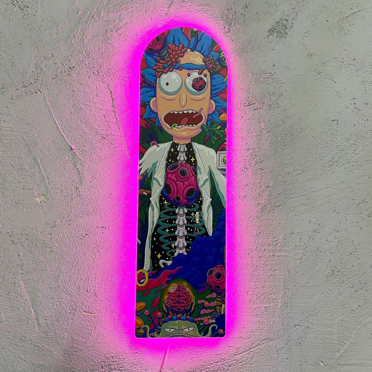 Rick Skate - Quadretto con Led (disponibile in RGB)