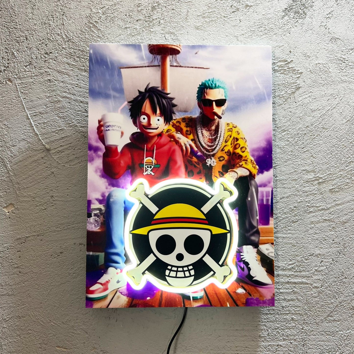 Ciurma - Quadretto con Neon Led