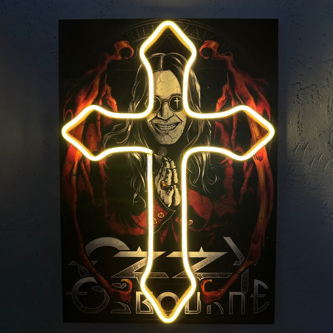Ozzy - Quadretto con Neon Led