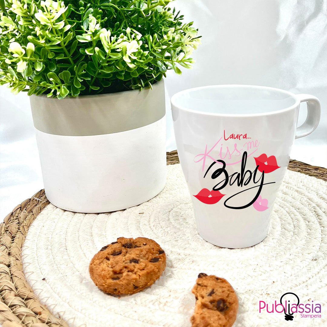Kiss my baby - Tazza - personalizzata con nome
