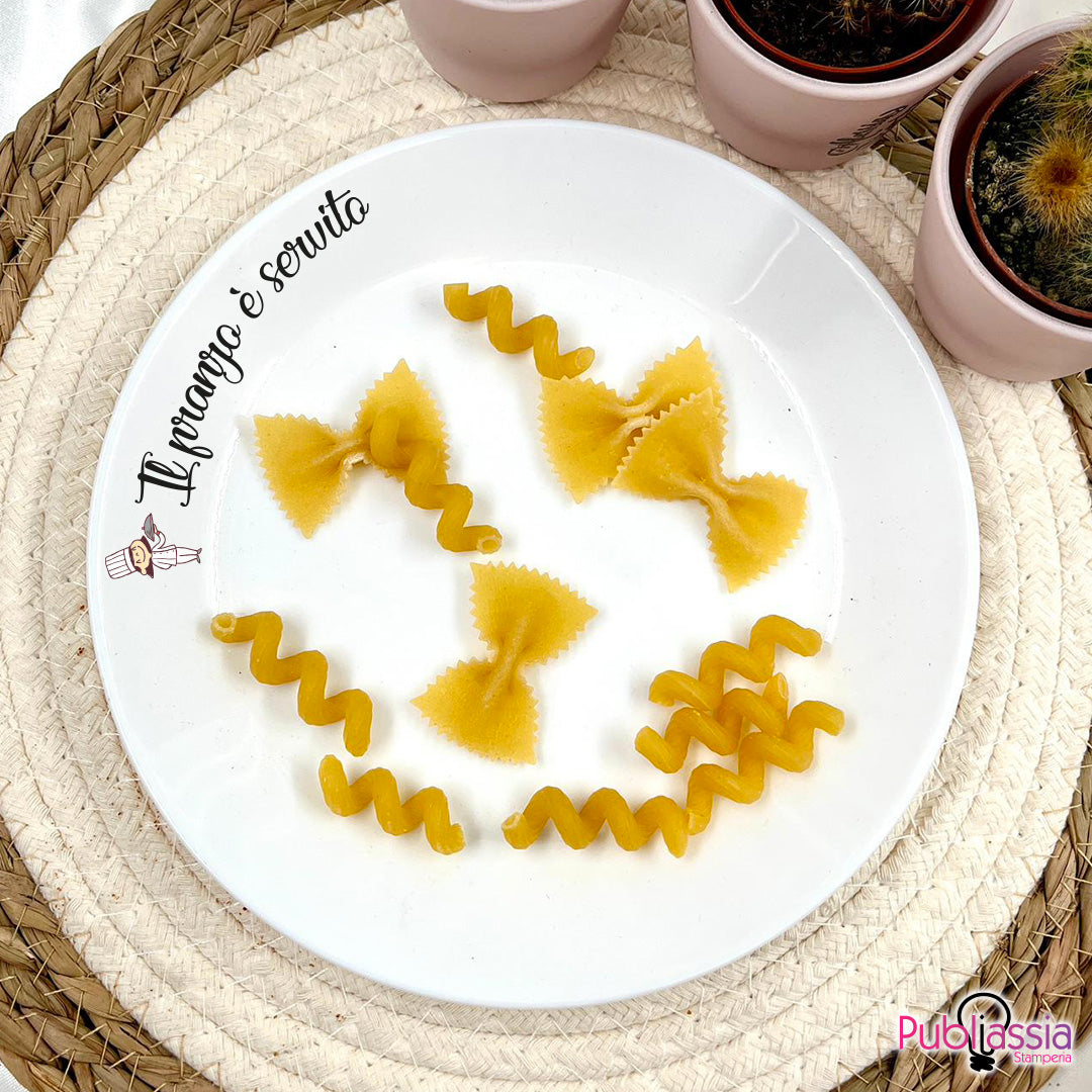 Il pranzo è servito - Piatto in vetro temperato personalizzato