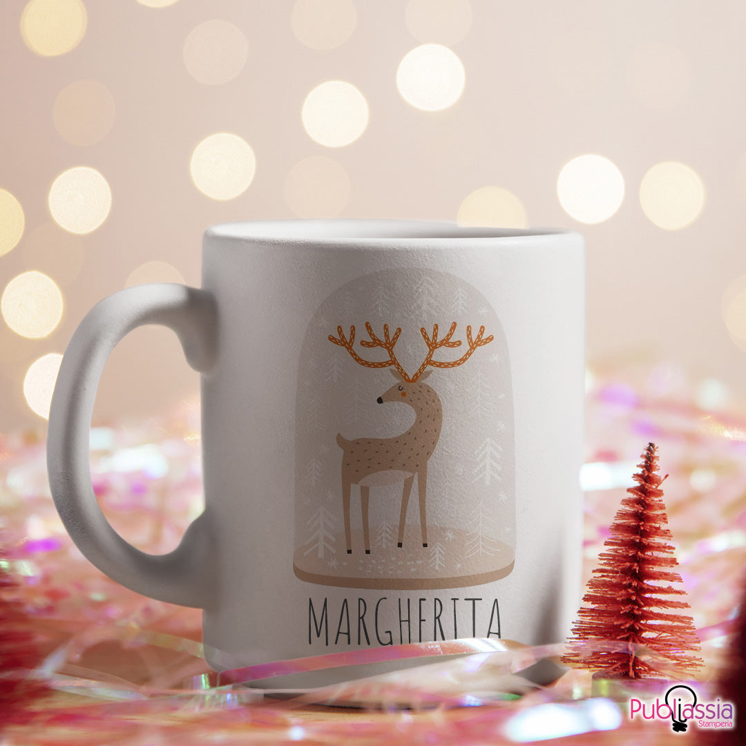 Renna - Tazza mug personalizzata con nome