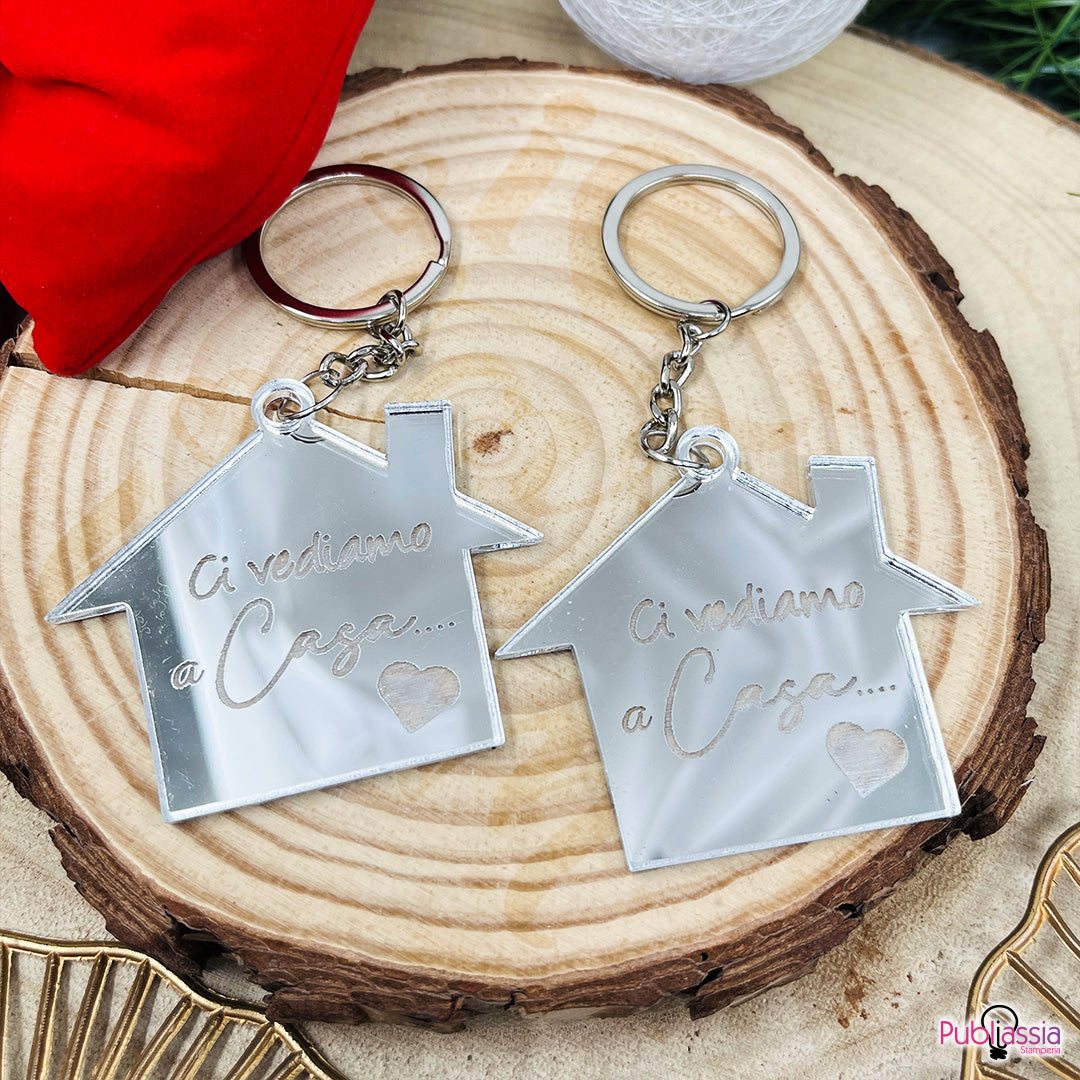 Ci vediamo a casa - Coppia di Portachiavi In Plexiglass