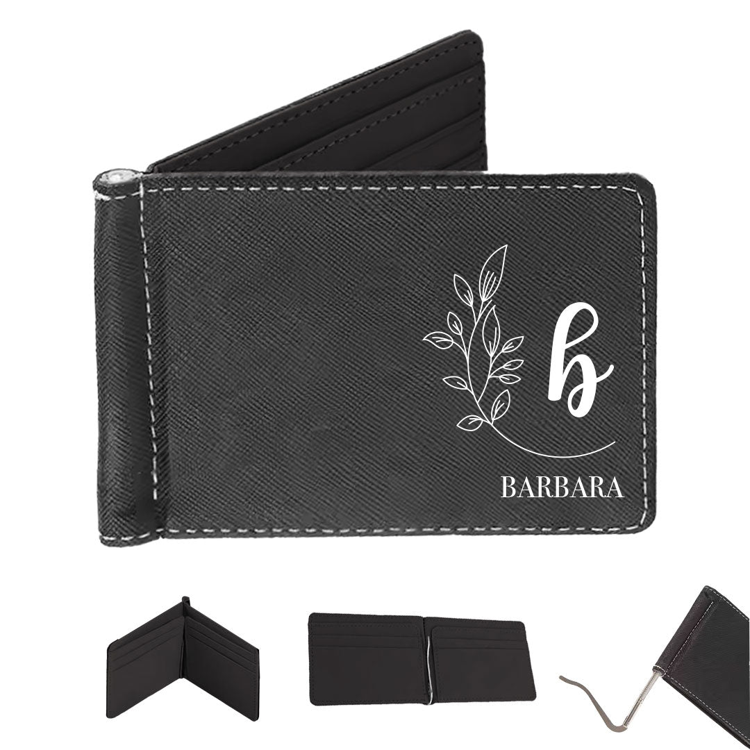 Name + Iniziale - Portafoglio in pelle sintetica - personalizzato con nome
