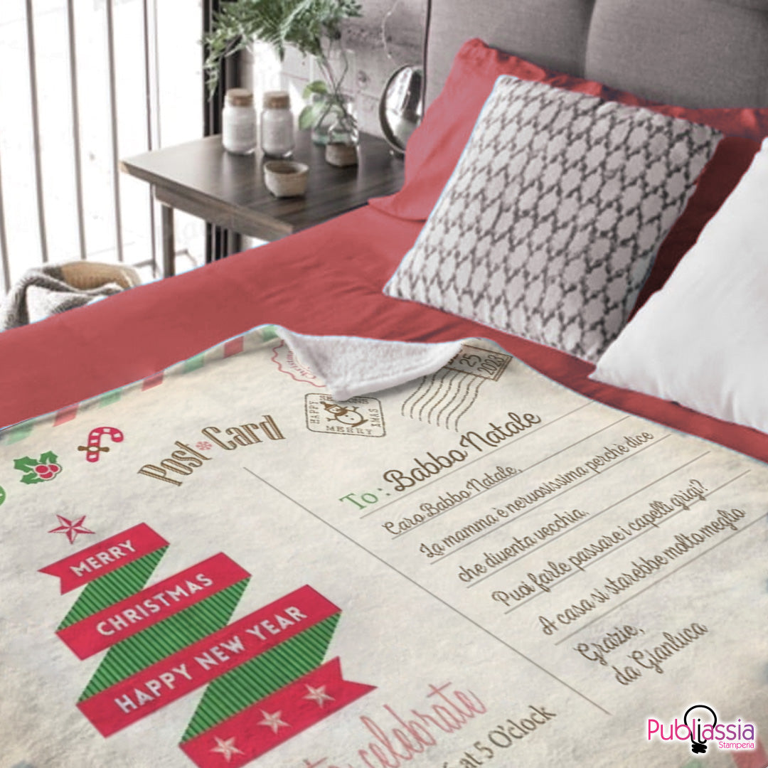 Post Card - Plaid, coperta Natalizia Idea Regalo Natale