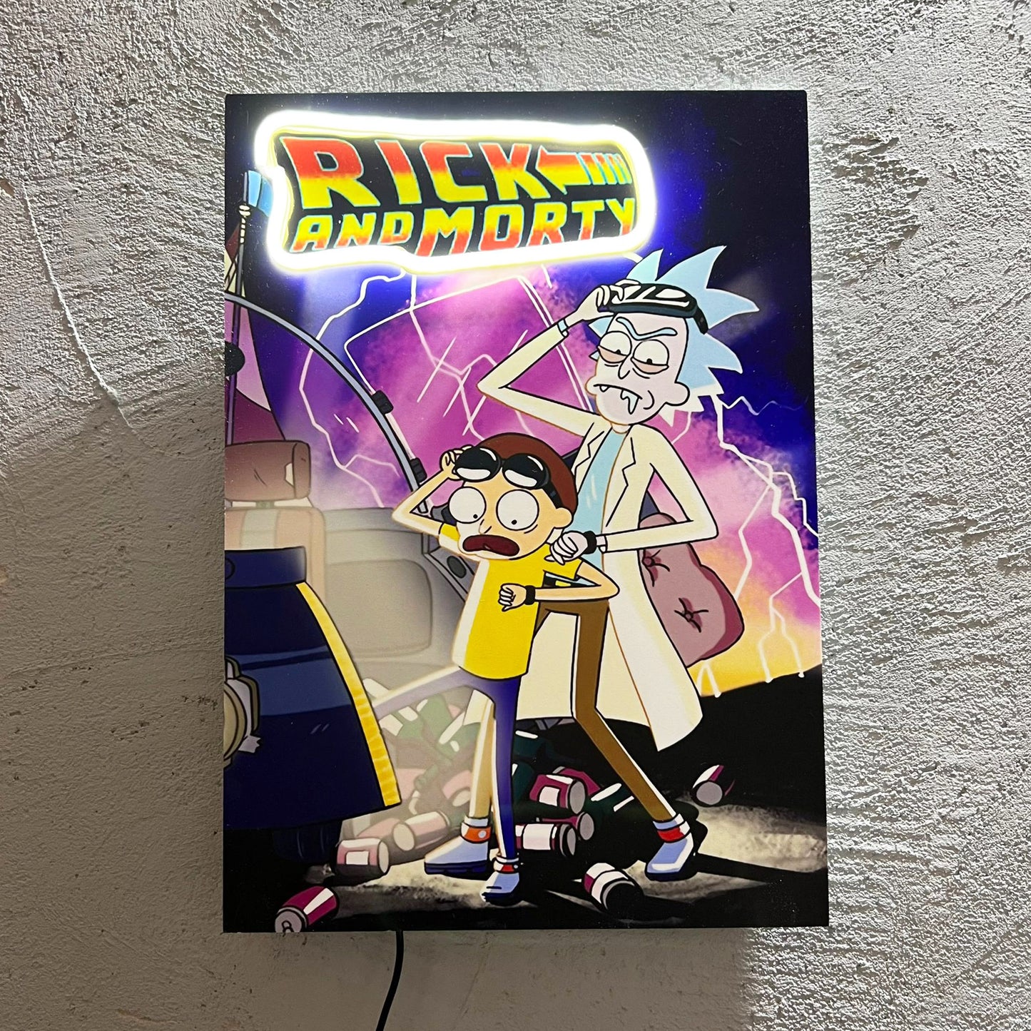 Rick Future - Quadretto con Neon Led (disponibile in RGB)