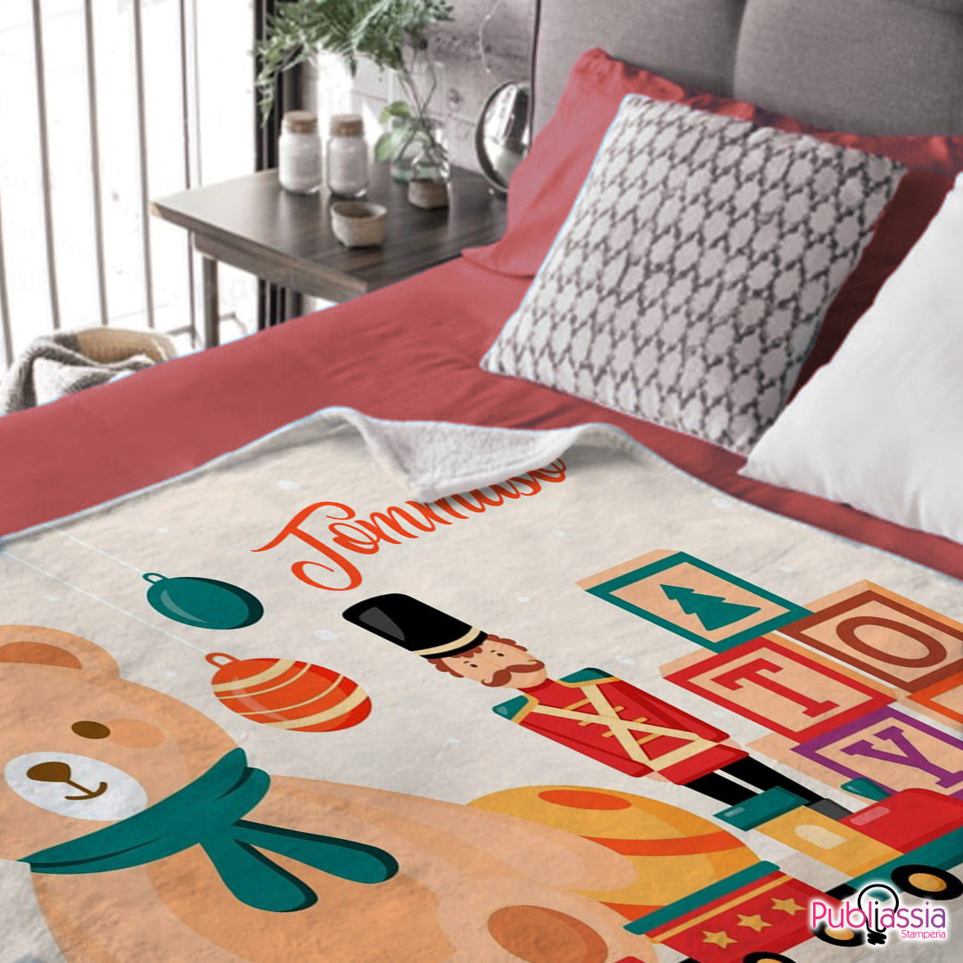 Toys - Plaid, coperta Natalizia Idea Regalo Natale