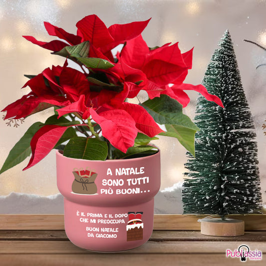 A Natale sono tutti più buoni - Portavaso personalizzato con nomi