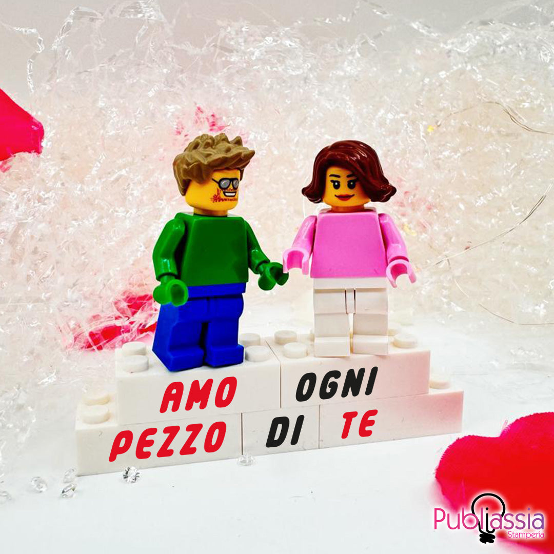 Amo ogni pezzo di te - Mini figure personalizzabili con nomi e frasi