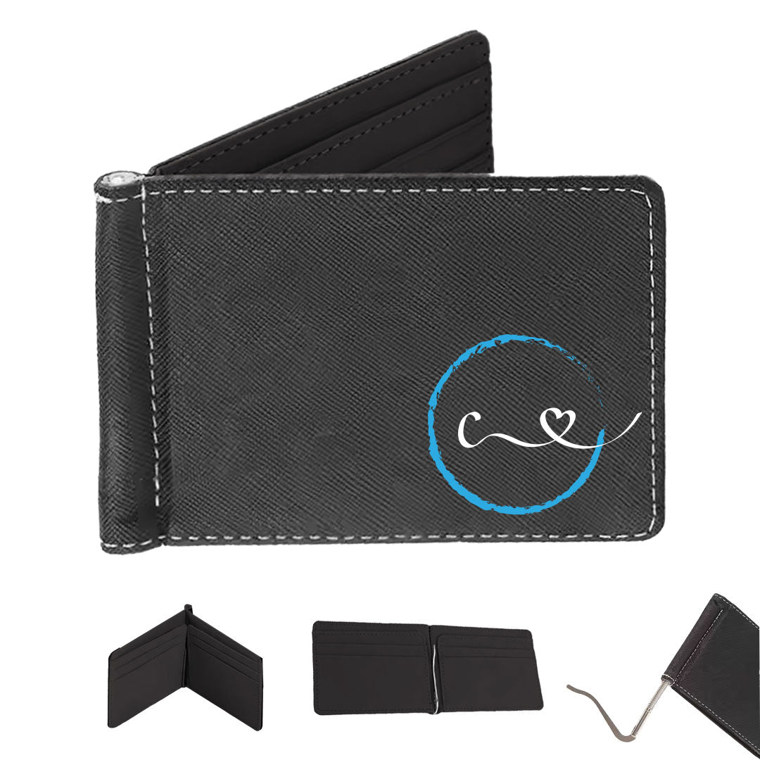 Iniziale Heart - Portafoglio in pelle sintetica - personalizzato con iniziale