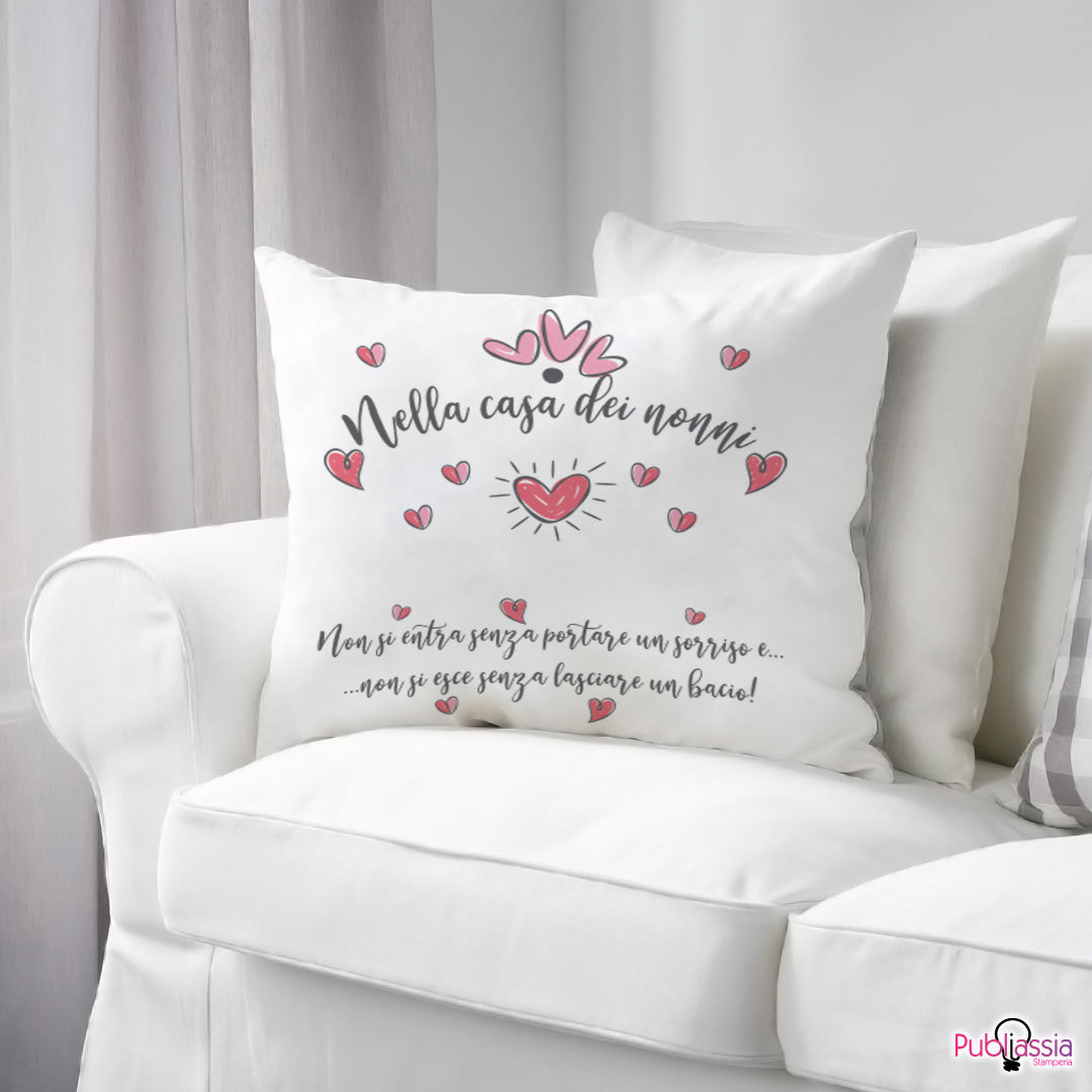 Baci alla casa dei Nonni - Cuscino personalizzato