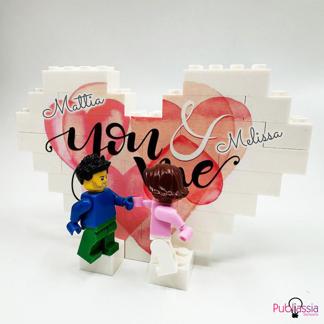 You & Me - Mattoncini con nomi personalizzati