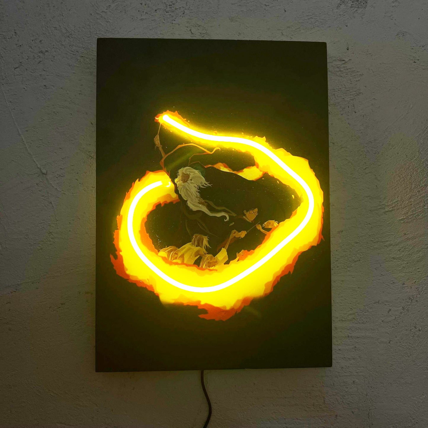 Magic Fire - Quadretto con Neon Led
