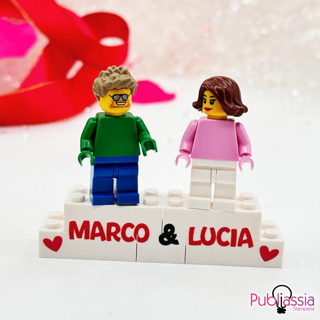 Amo ogni pezzo di te - Mini figure personalizzabili con nomi e frasi