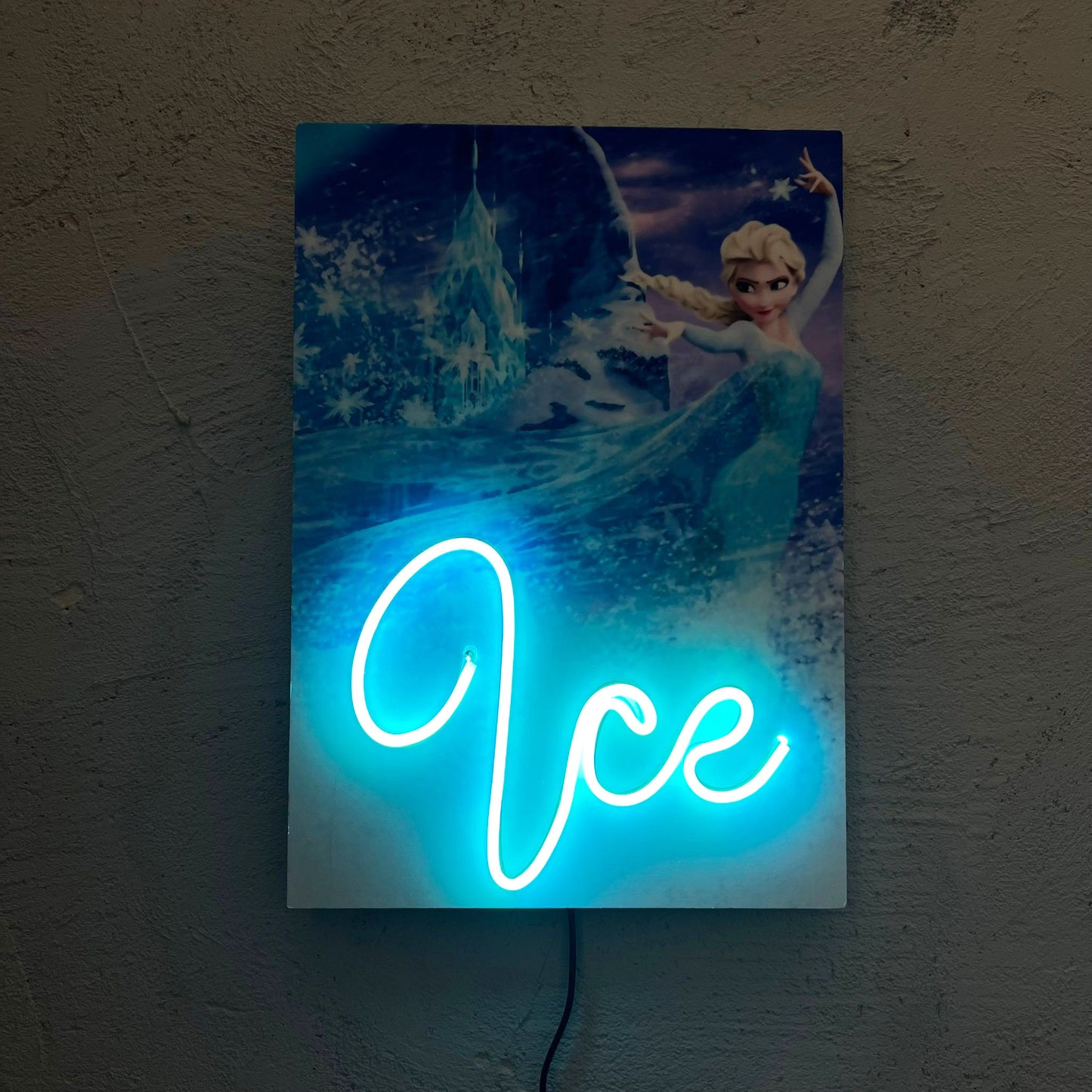Ice - Quadretto con Neon Led