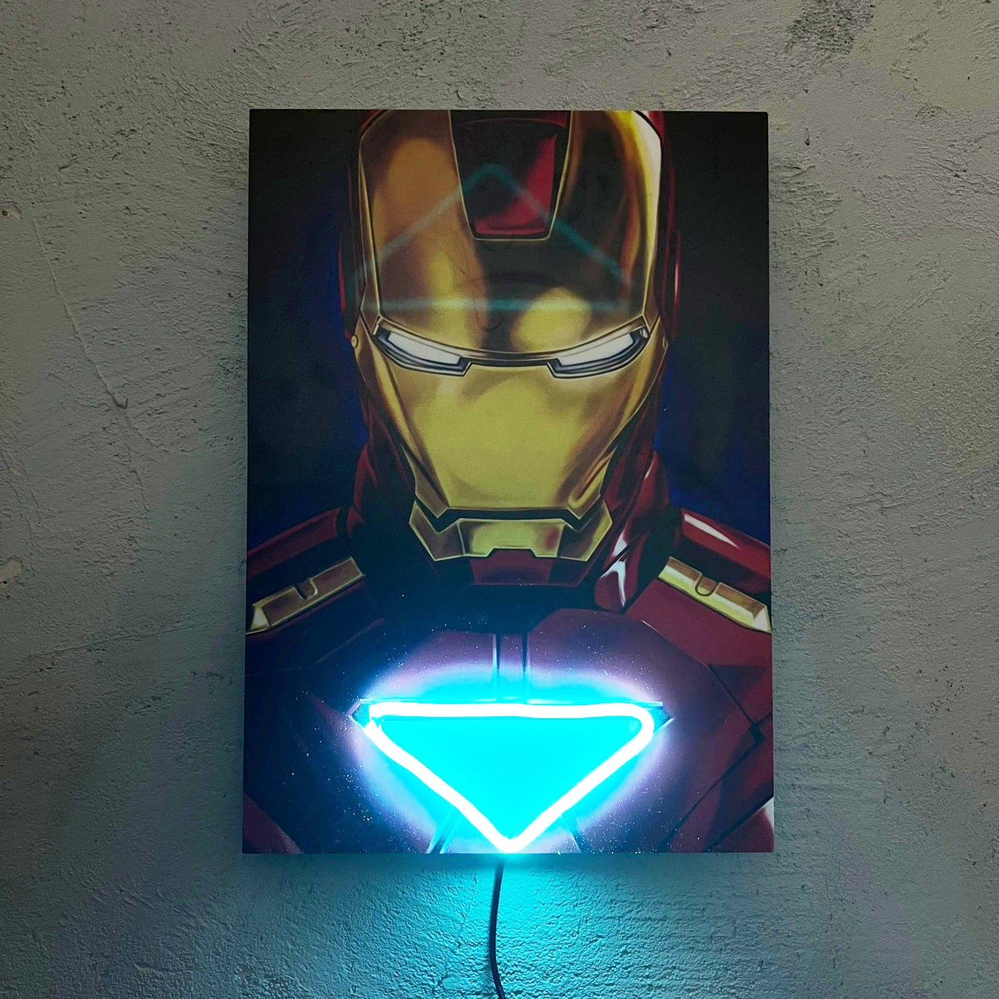 Iron - Quadretto con Neon Led