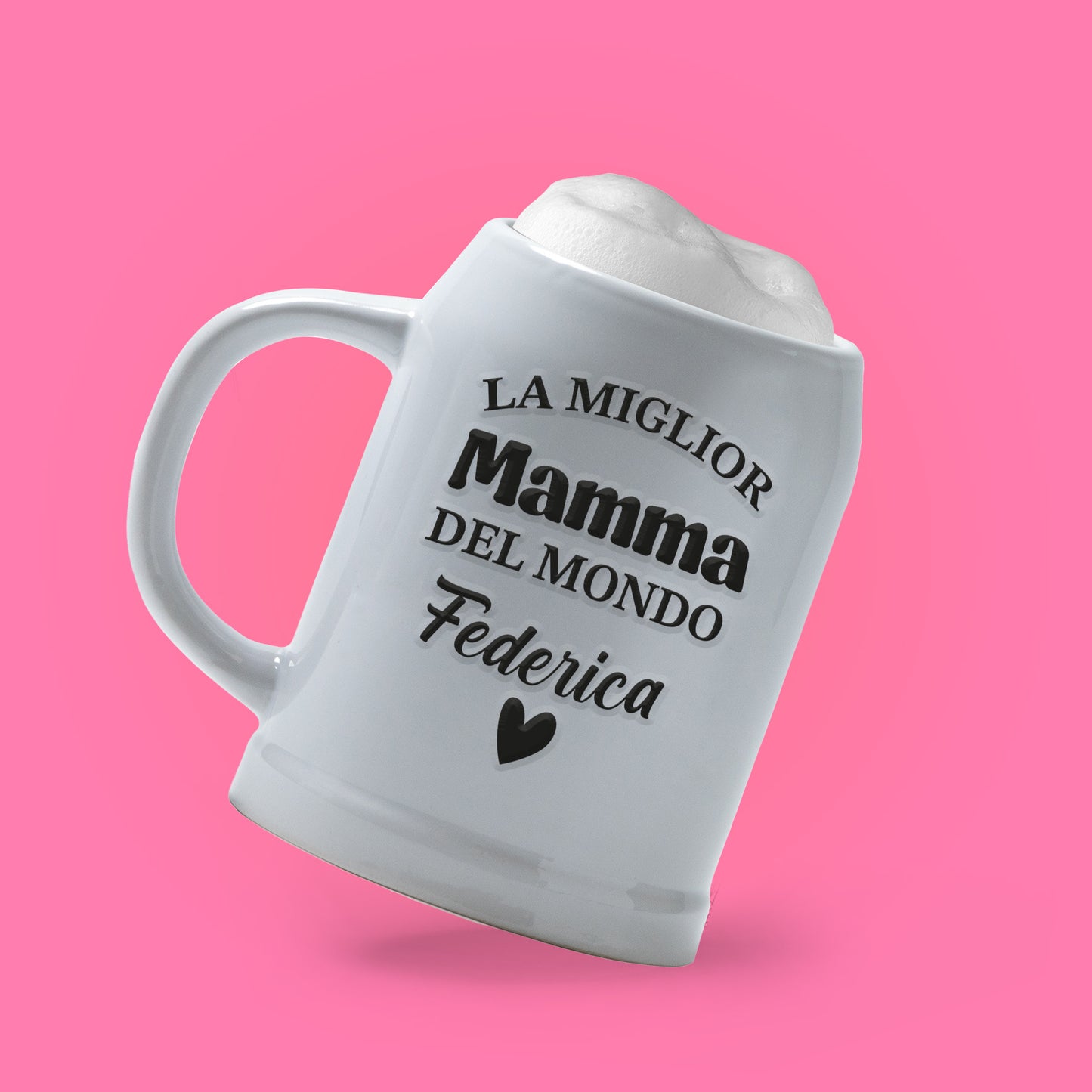 La miglior mamma del mondo - Caraffa in ceramica personalizzata con nome