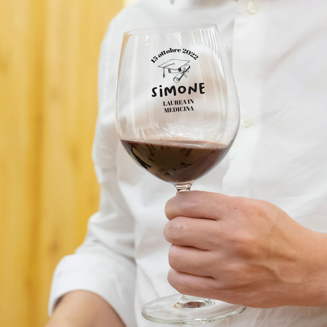 Laurea - Calice Bicchiere da Vino - personalizzato
