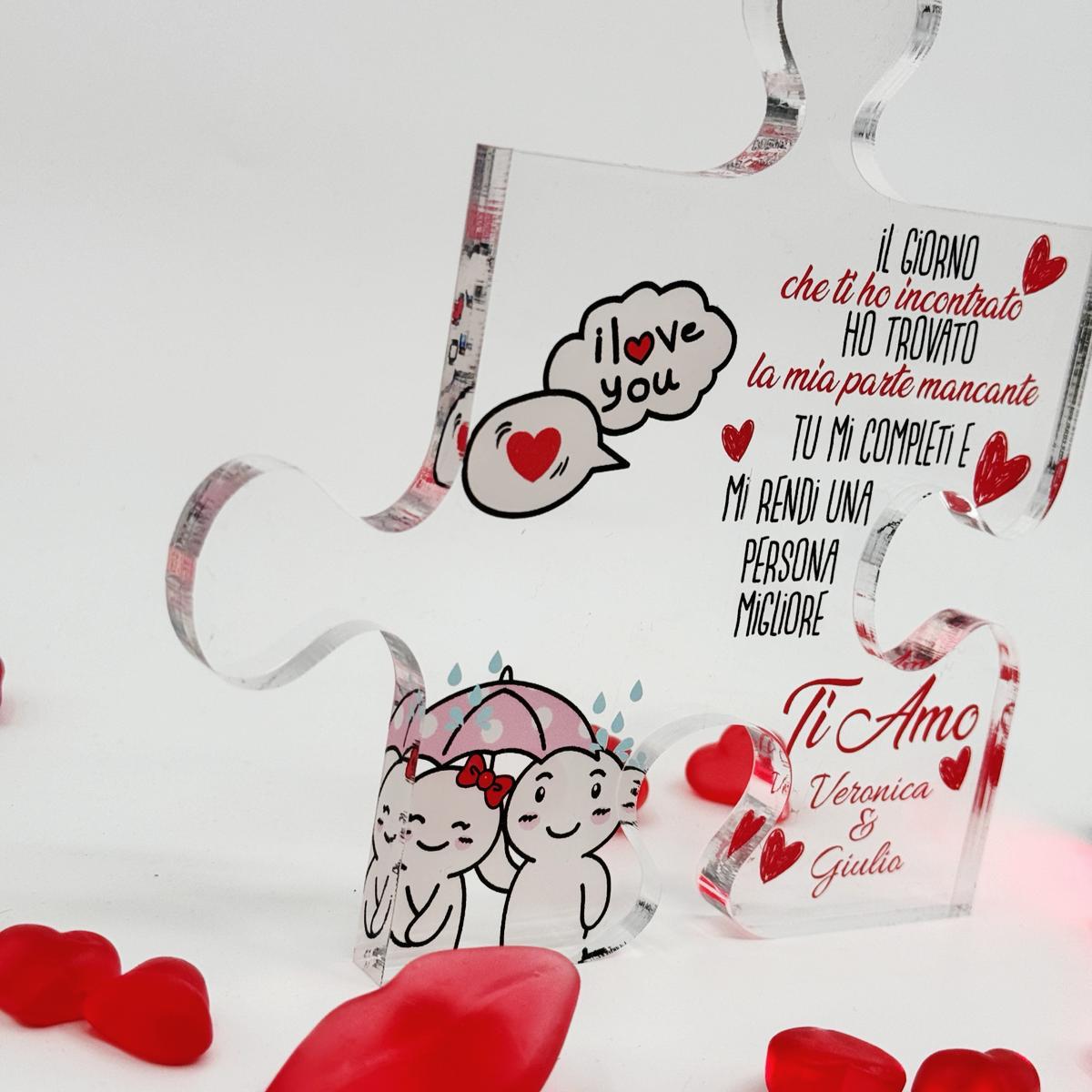 My Love - Plexiglass personalizzato a forma di puzzle