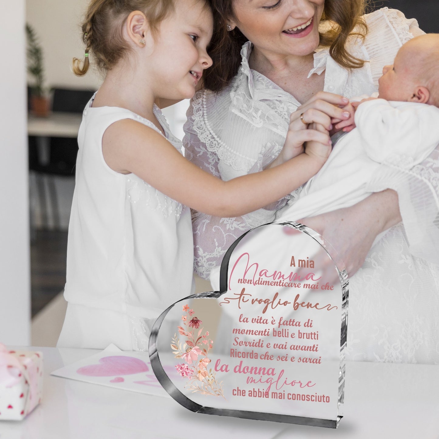 A mia Mamma... - Plexiglass personalizzato a forma di cuore