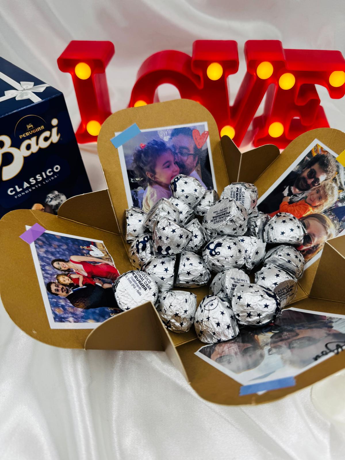 Filo rosso - scatola baci - personalizzata con foto