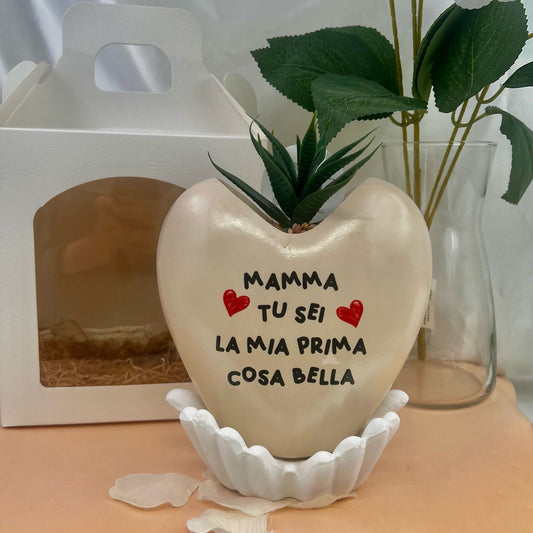 Mamma tu sei la mia prima cosa bella - Piantina con vaso