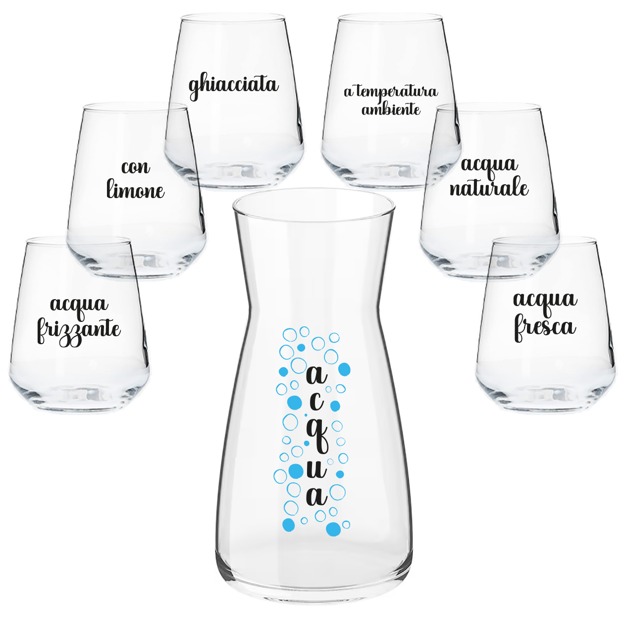 Acqua - Set Caraffa e 6 Bicchieri