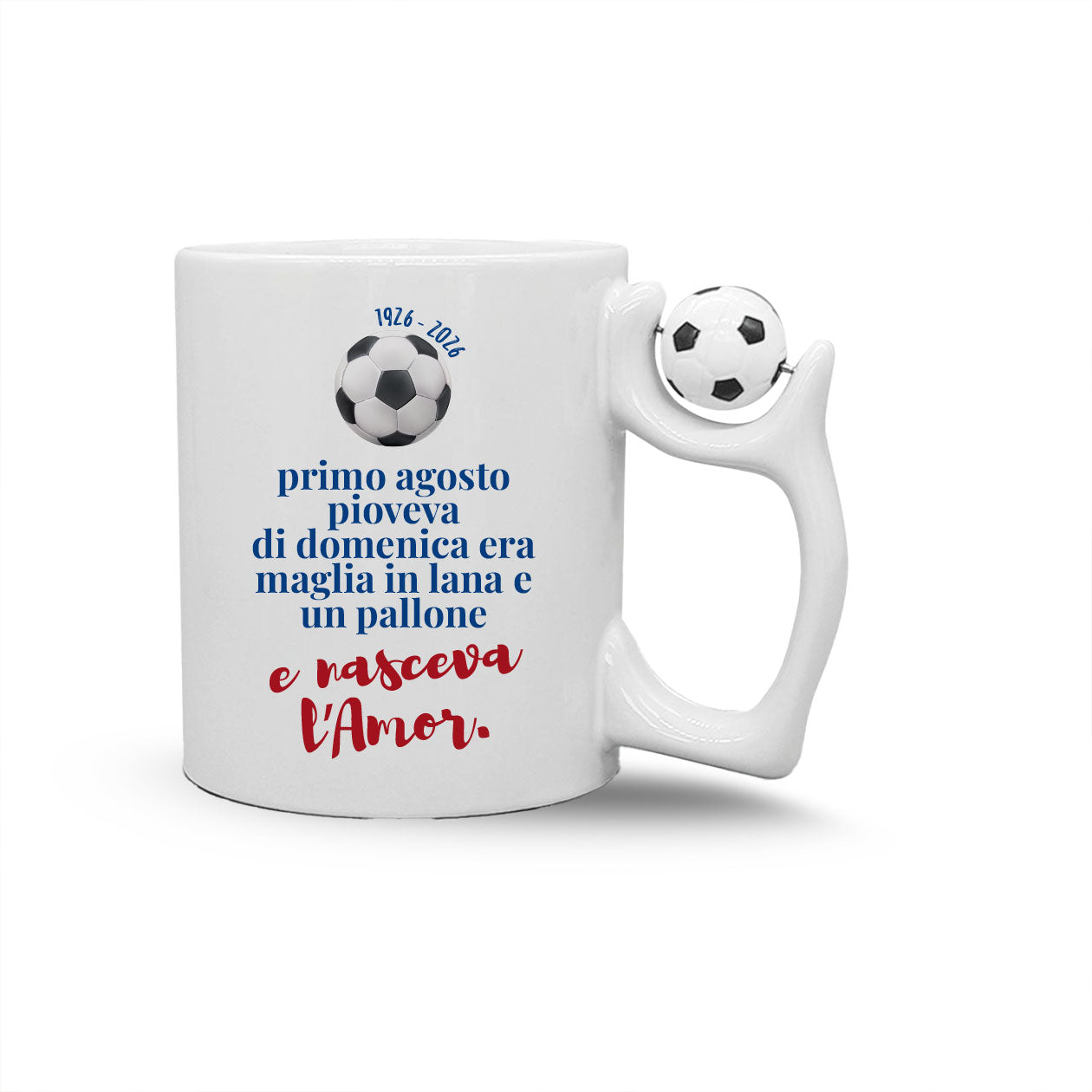 Nasceva l'amor - Tazza mug con manico pallone