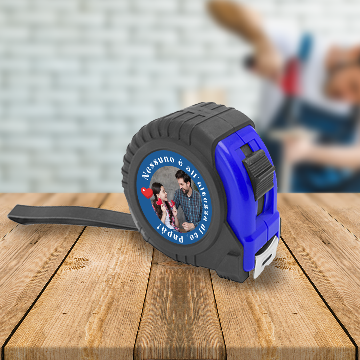 Nessuno è all'altezza di Papà - Metro a rullo da 5 metri - personalizzato con foto