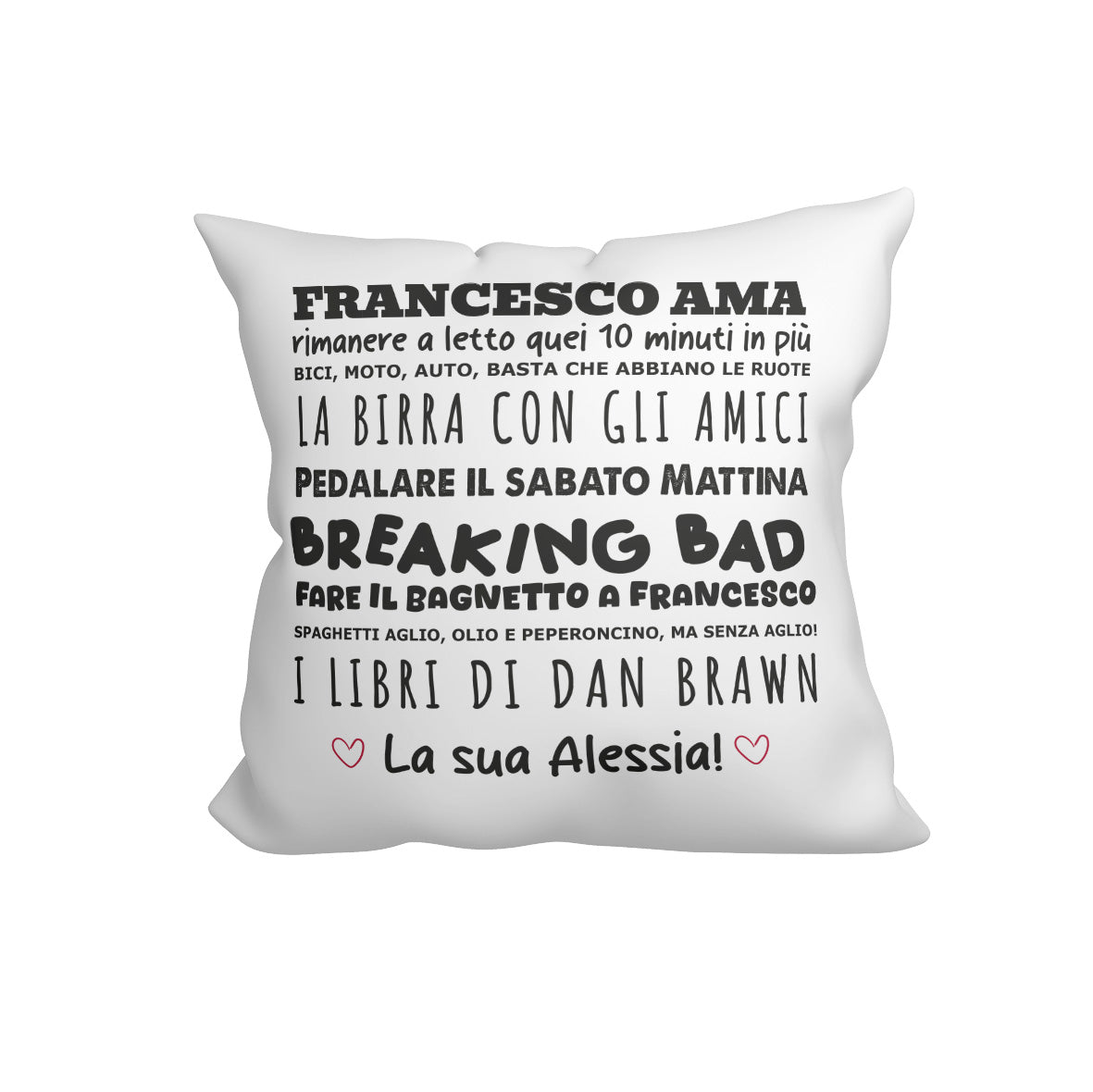 Amore - Cuscino - idea regalo - personalizzato
