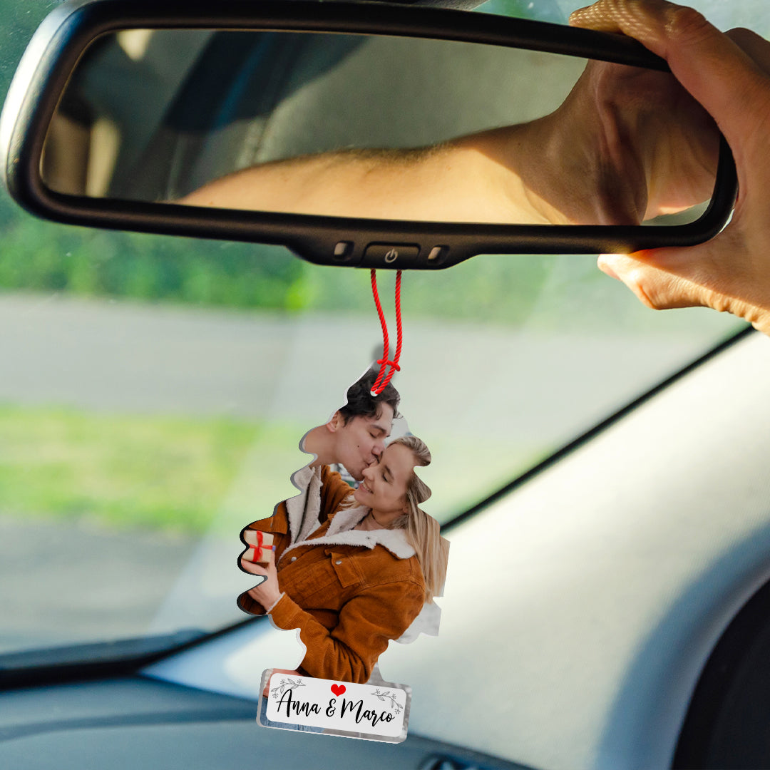 I love you - Profumatore Deodorante Auto - personalizzato con foto e nomi