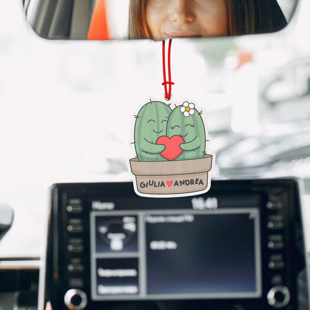 Heart plant - Profumatore Deodorante Auto - personalizzato con nomi