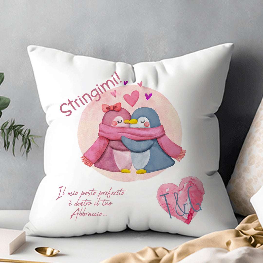 Stringimi - Cuscino - idea regalo - personalizzato con iniziali