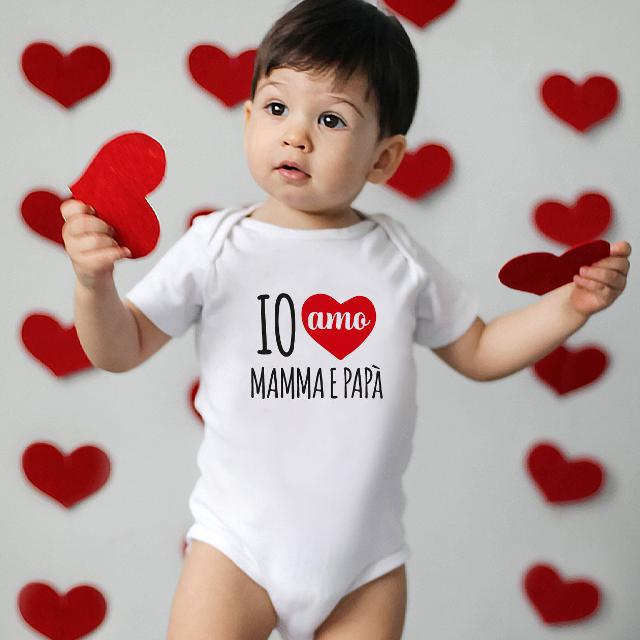 Io amo mamma e papà - Tutina neonato - body